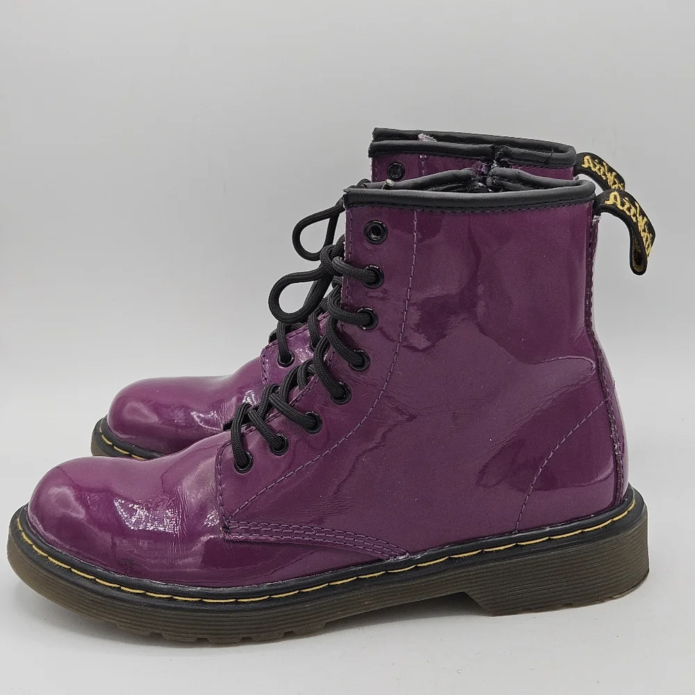 Dr Marten Purple Delaey Combat Boots Size 3